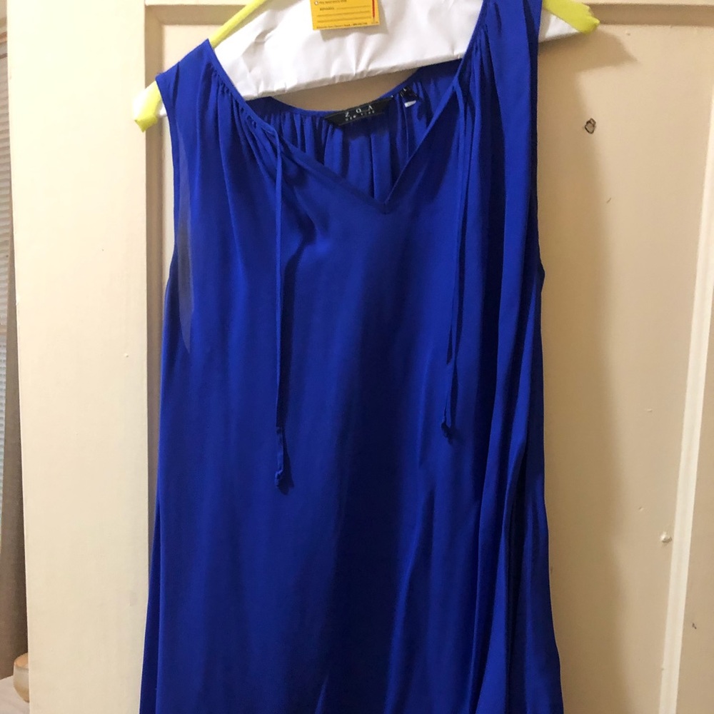 Zoa Royal Blue Silk sleeveless top